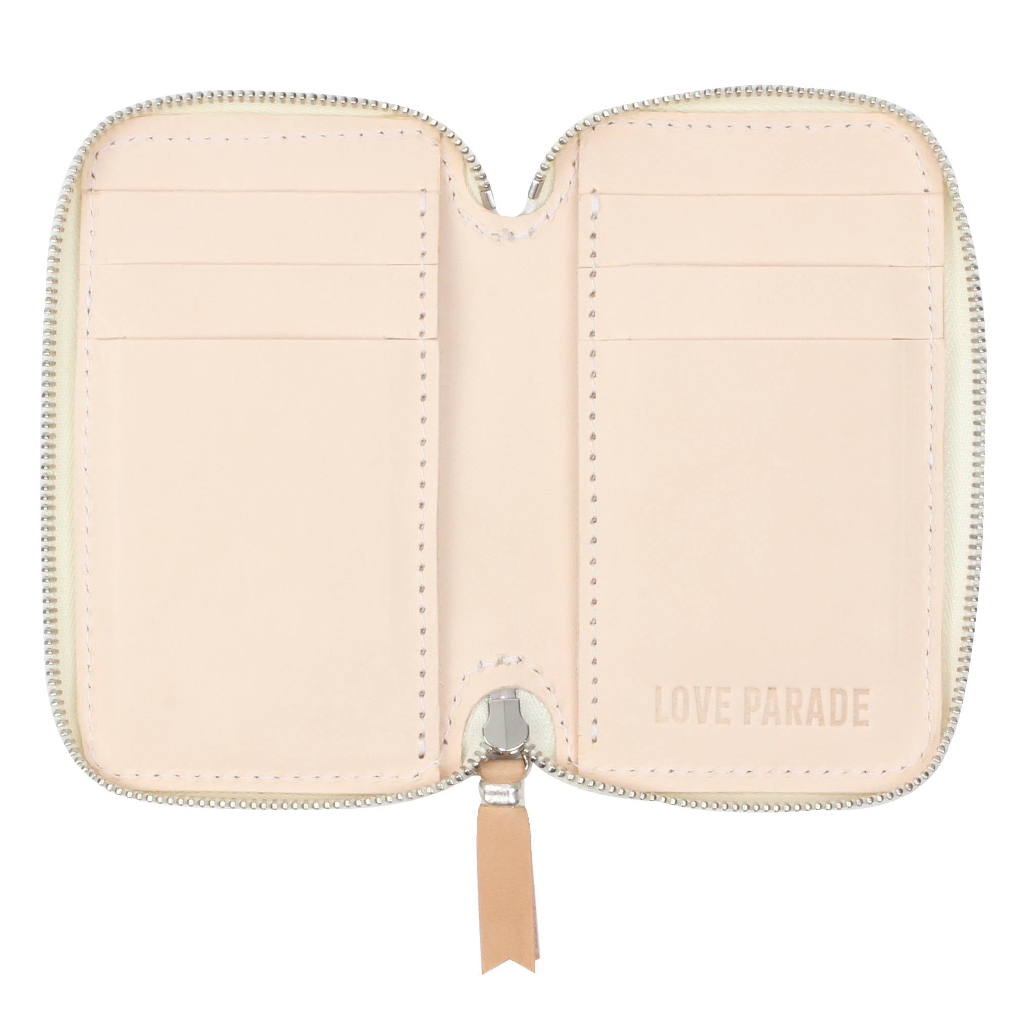 STUD WALLET(Unborn Calf-skin) - Black and White