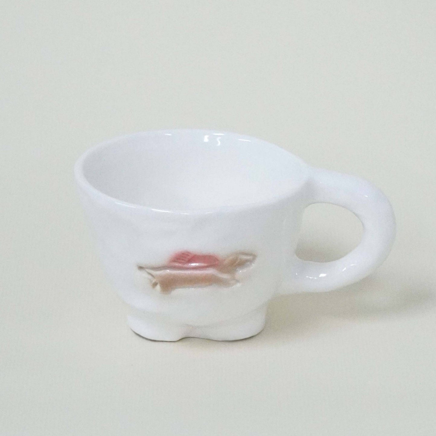 puppy mug red