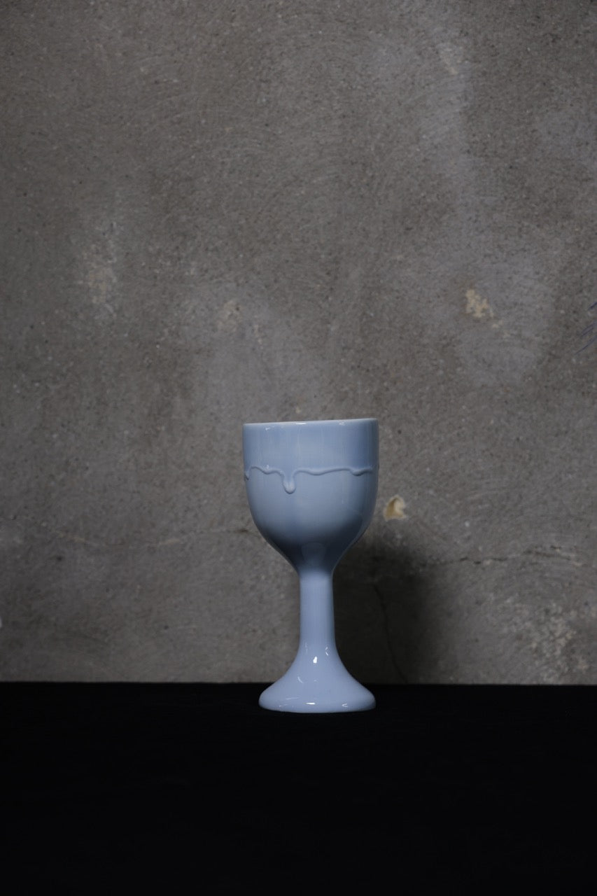 도자기 와인 잔 스카이블루