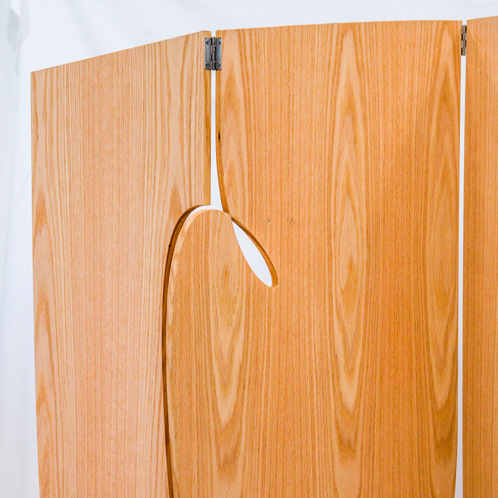 Curly Room Divider | Red Oak