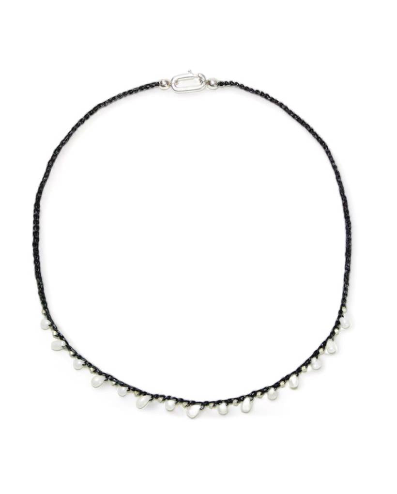 punky balloon metallic crochet necklace