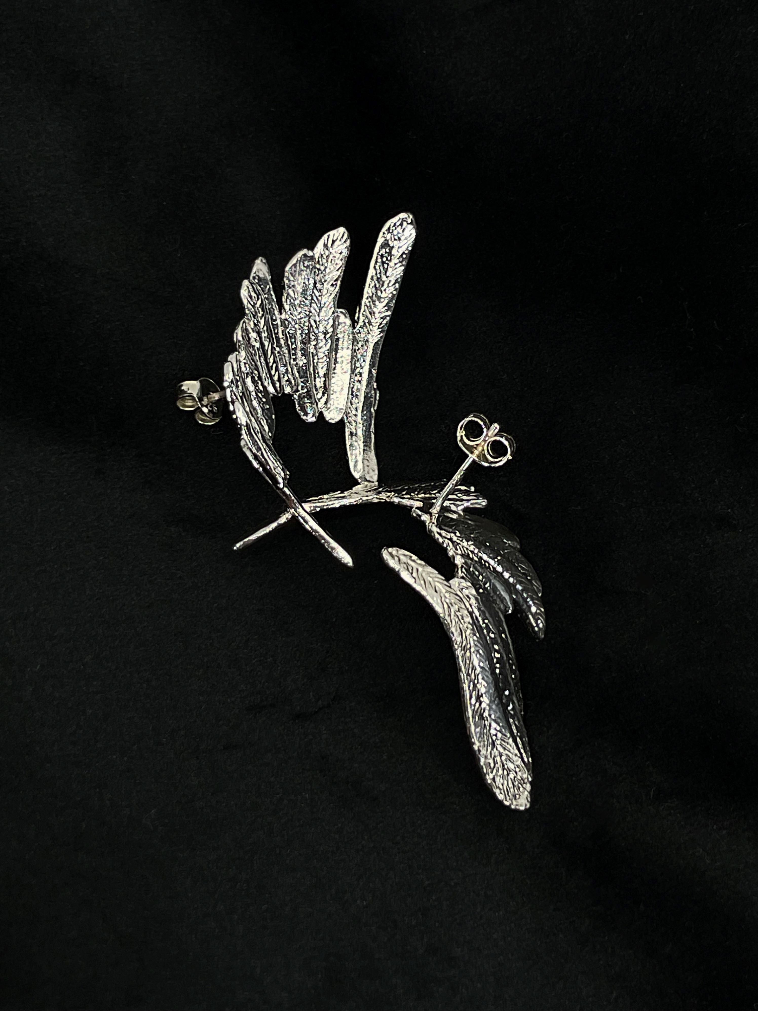 Feather earring - [M_M] [믐] - CAVA LIFE