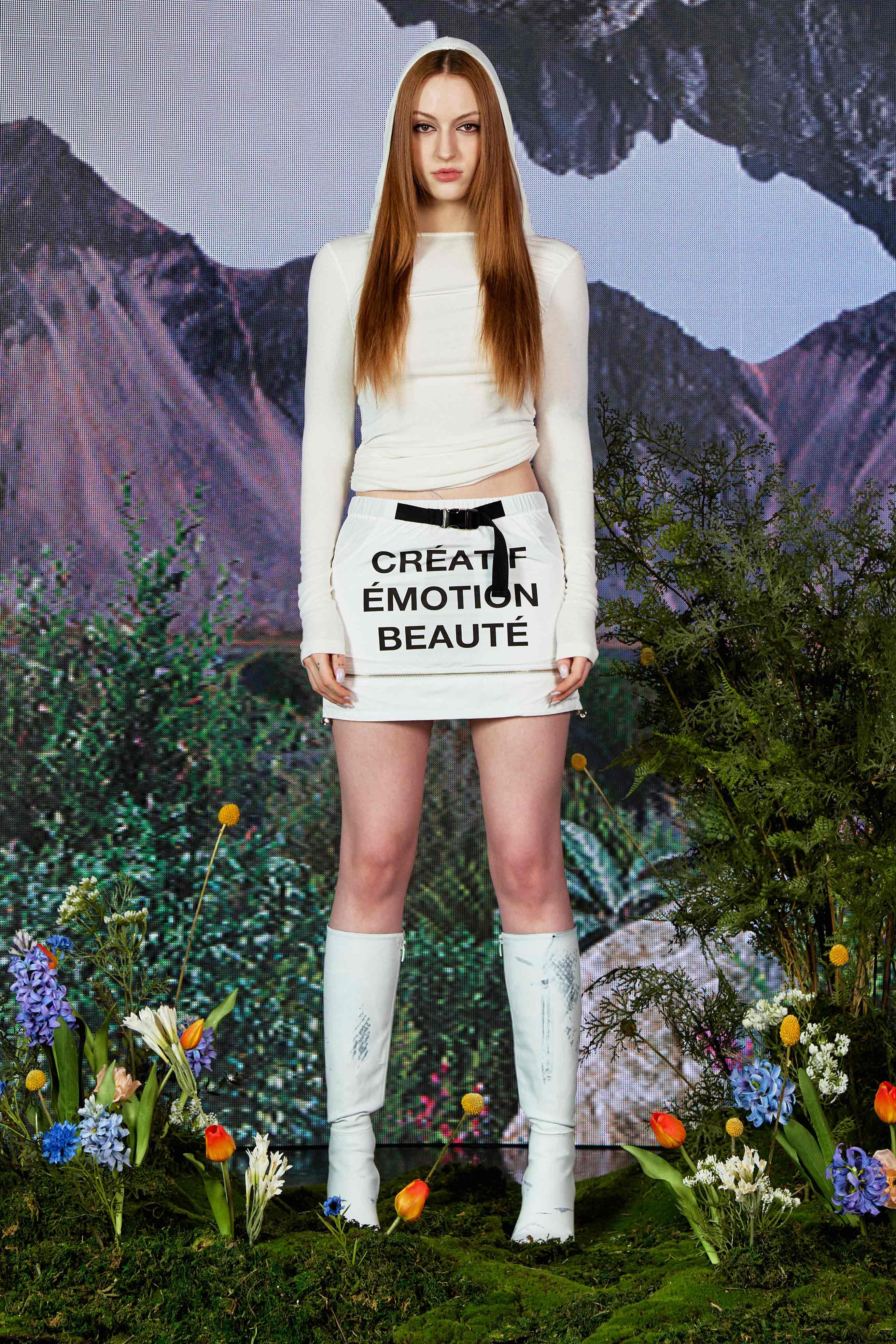 Define Human Detachable Mini Skirt WHITE - KATER 카터 - CAVA LIFE