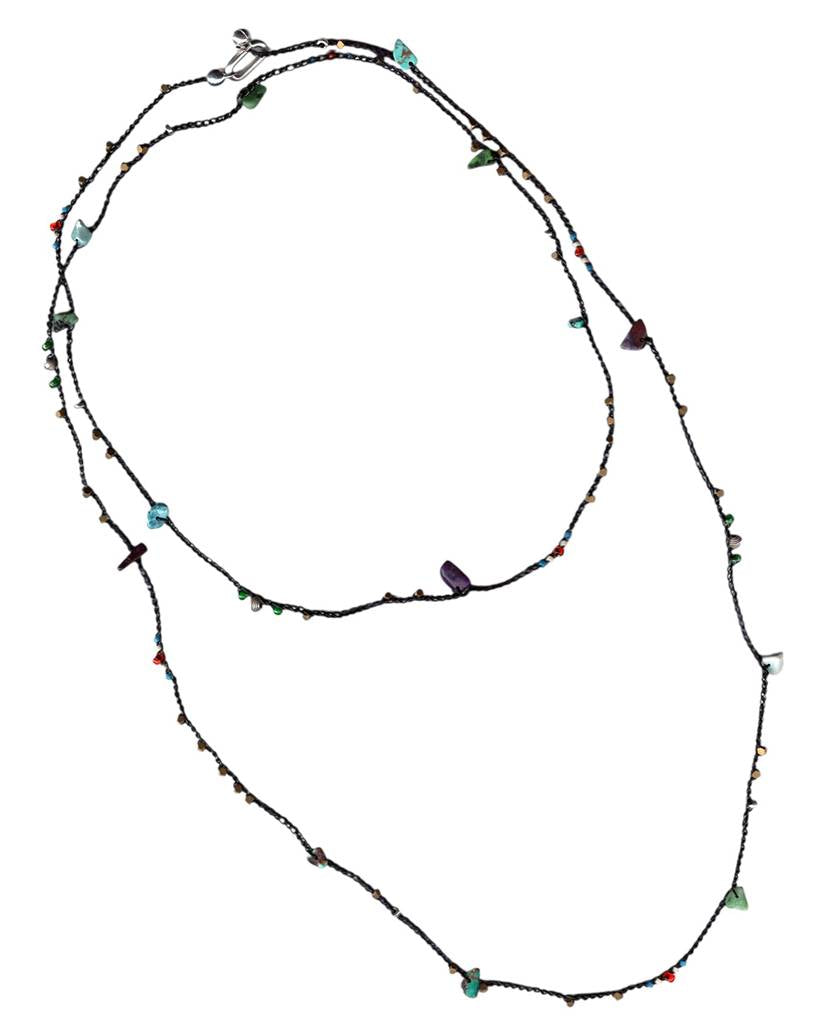 night of village metallic crochet bodychain