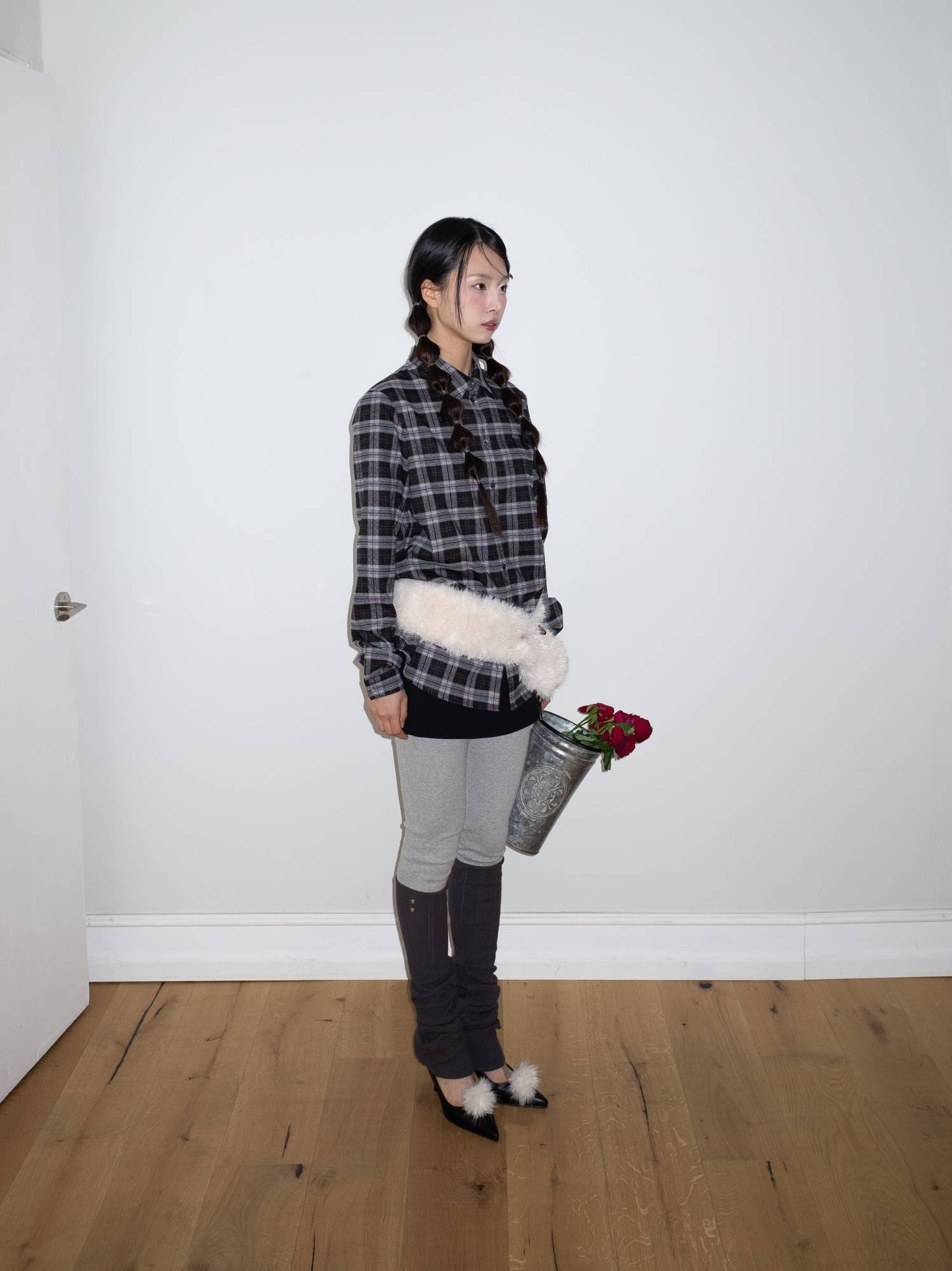 TOGGLE FUR BELT (IVORY)