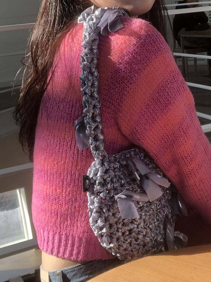 Butterfly Bag / 버터플라이 숄더백- Dark Silver - saltybutterhandworks 솔티버터핸드웍스 - CAVA LIFE