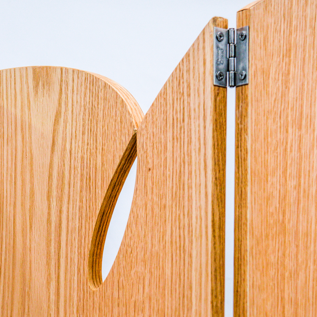 Curly Room Divider | Red Oak