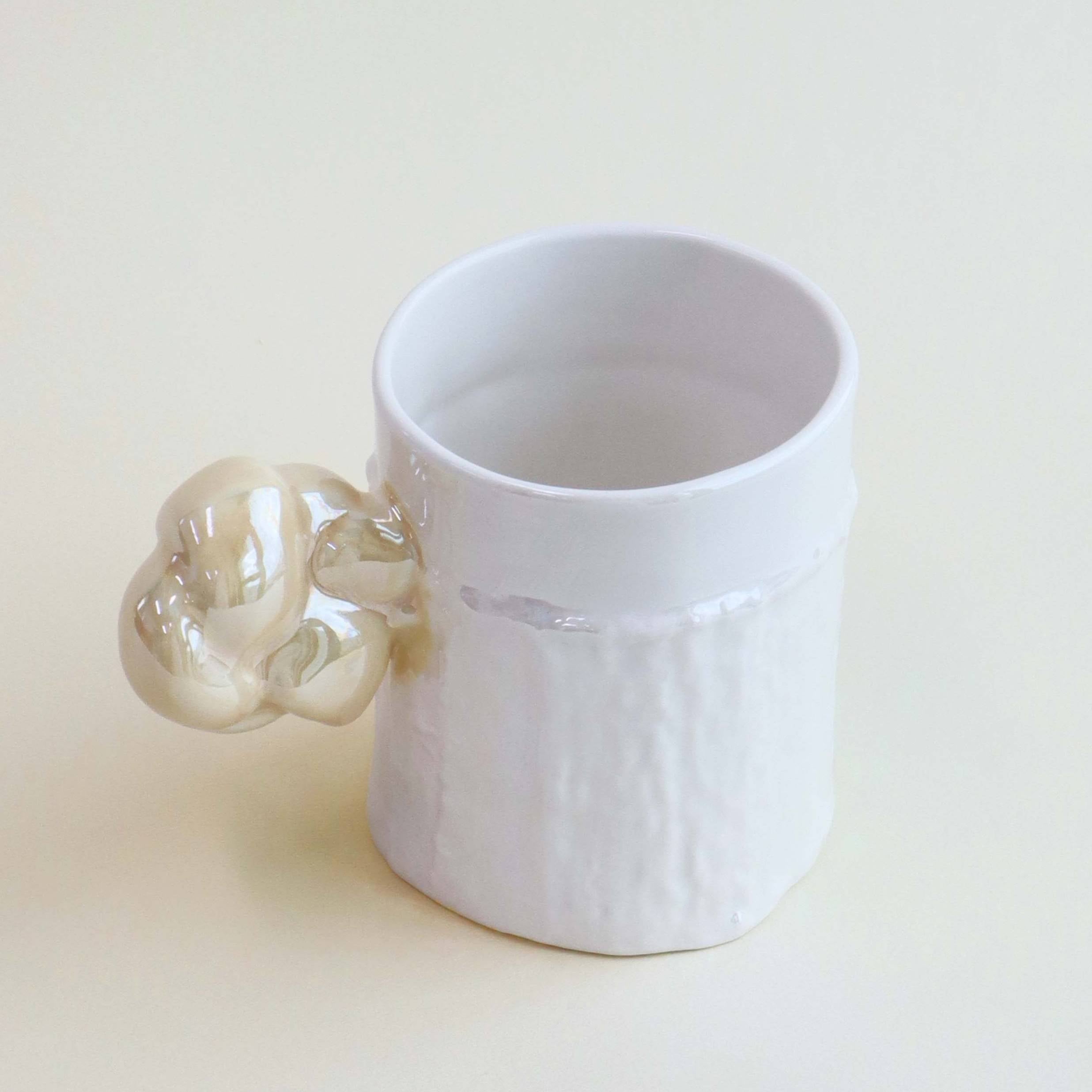 rope tweed mug yellow