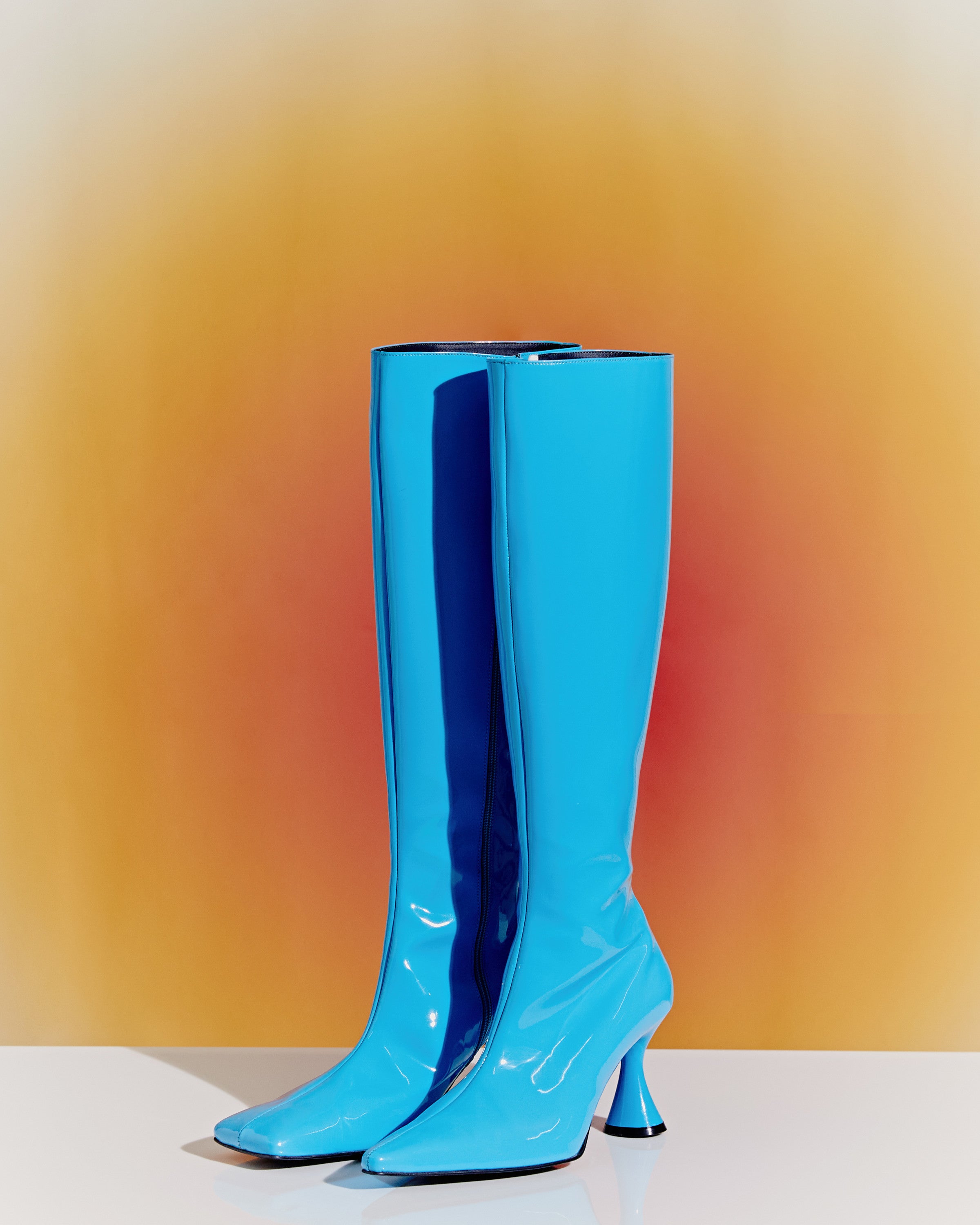 TRI-QUARE BOOTS in TURQUOISE - SUN WOO 선우 - CAVA LIFE