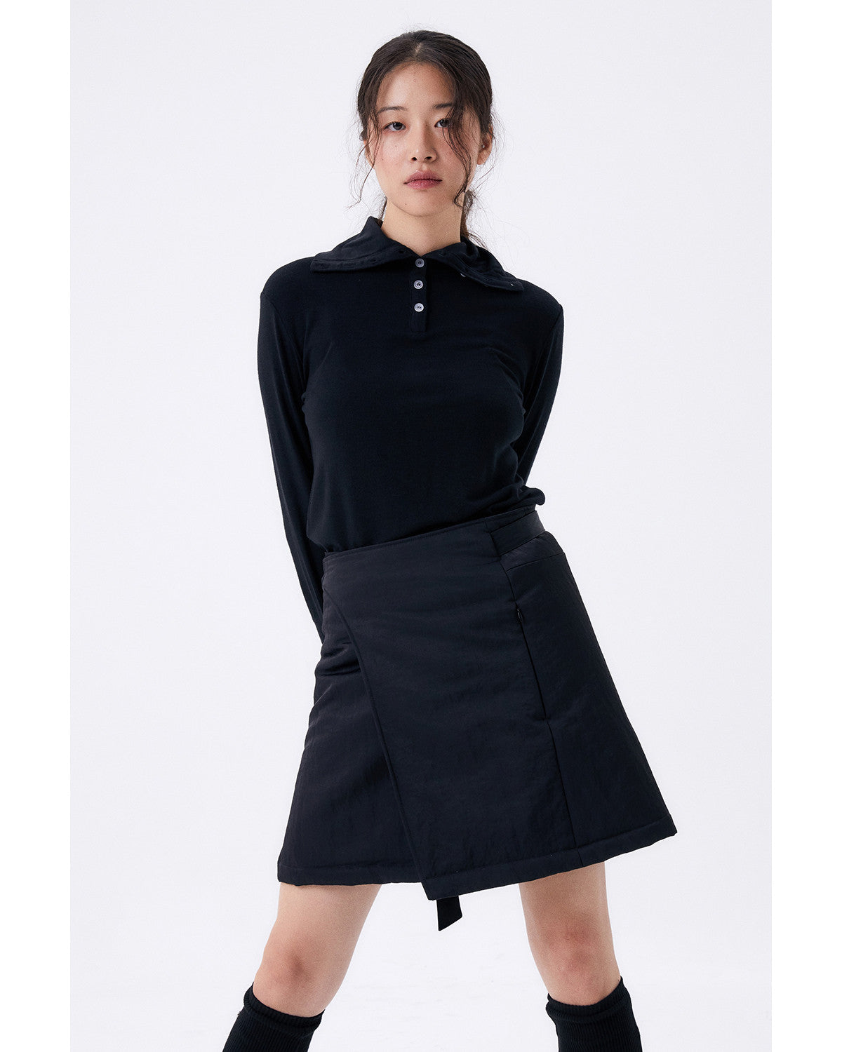 패딩 스커트 / 블랙 - HALOMINIUM  할로미늄 - CAVA LIFE