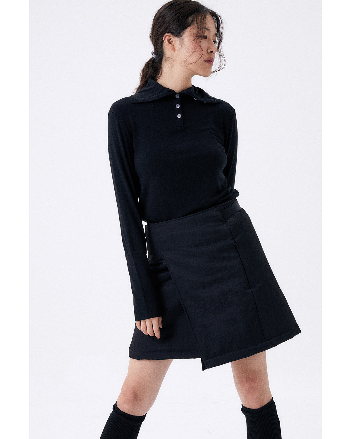 패딩 스커트 / 블랙 - HALOMINIUM  할로미늄 - CAVA LIFE