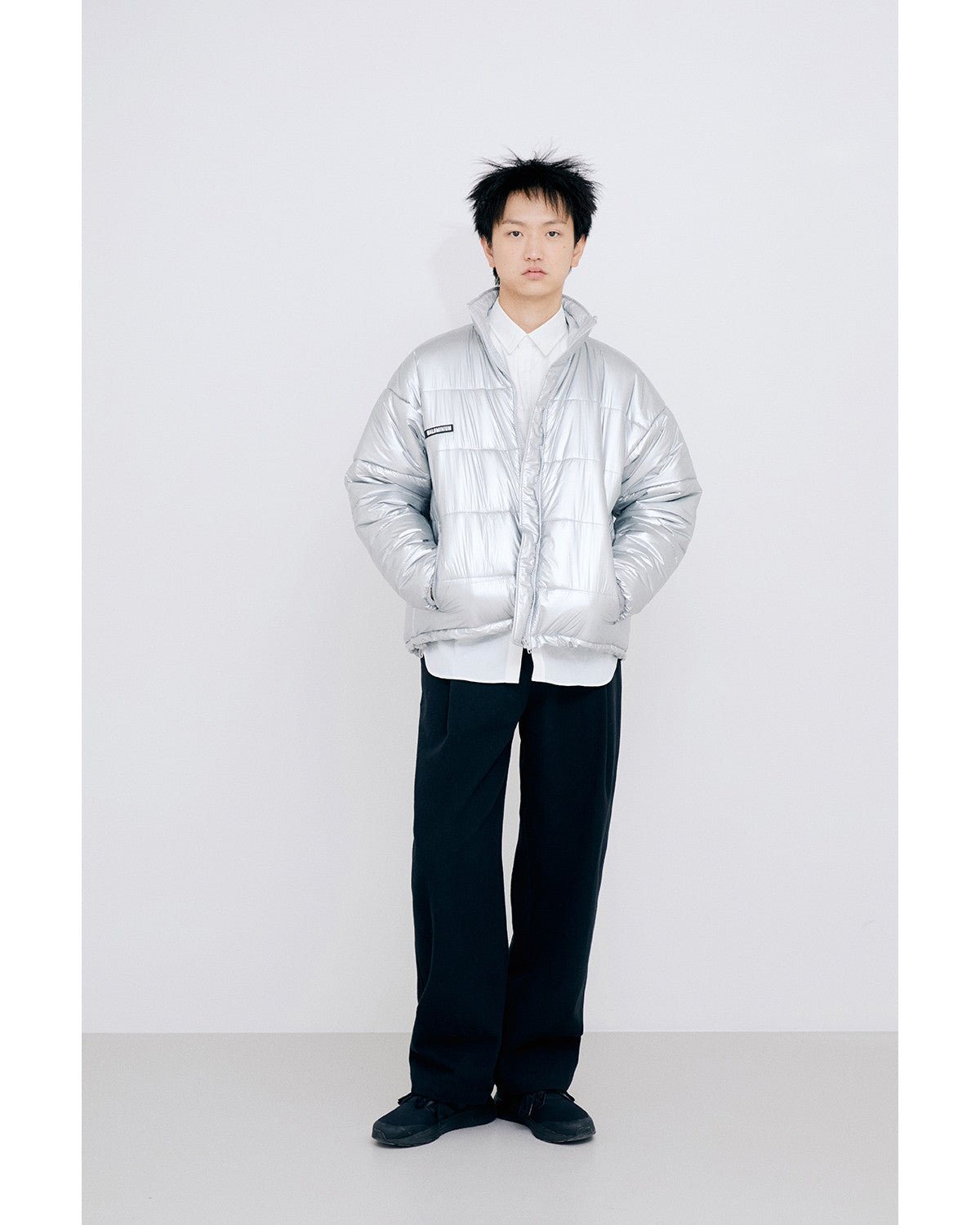 FOIL REVERSIBLE PADDING JACKET / SILVER