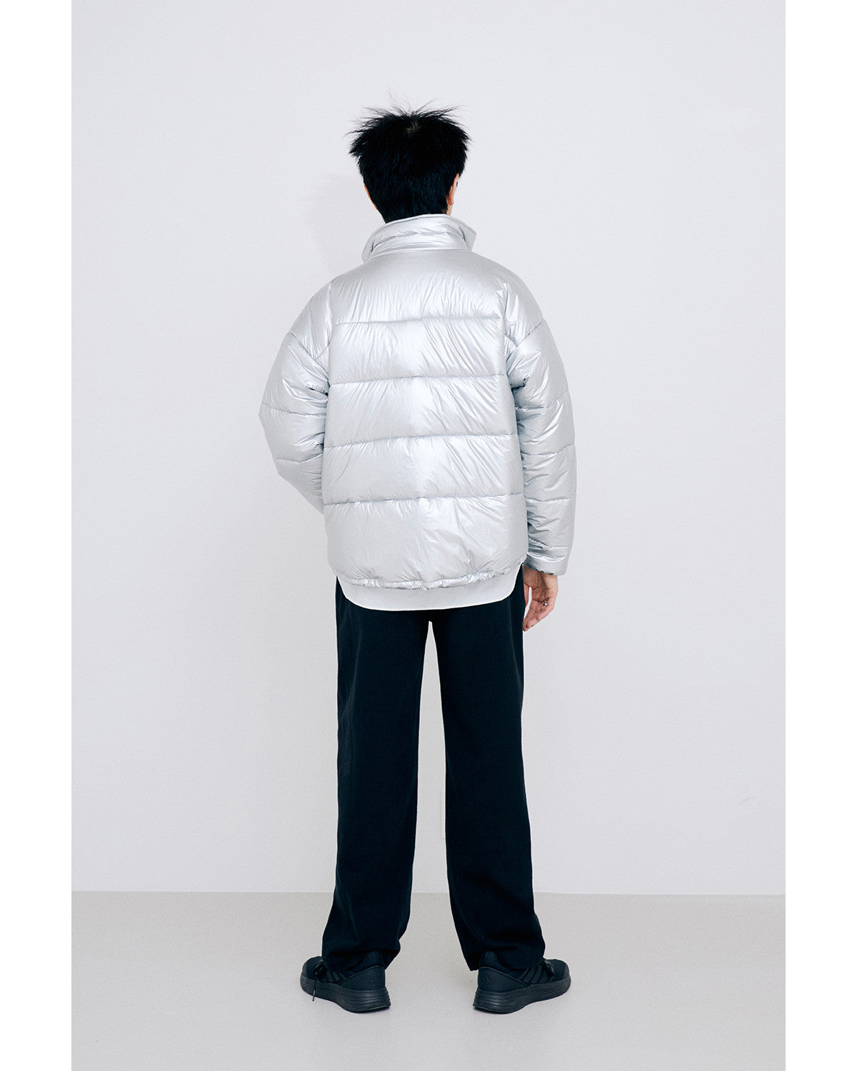 FOIL REVERSIBLE PADDING JACKET / SILVER