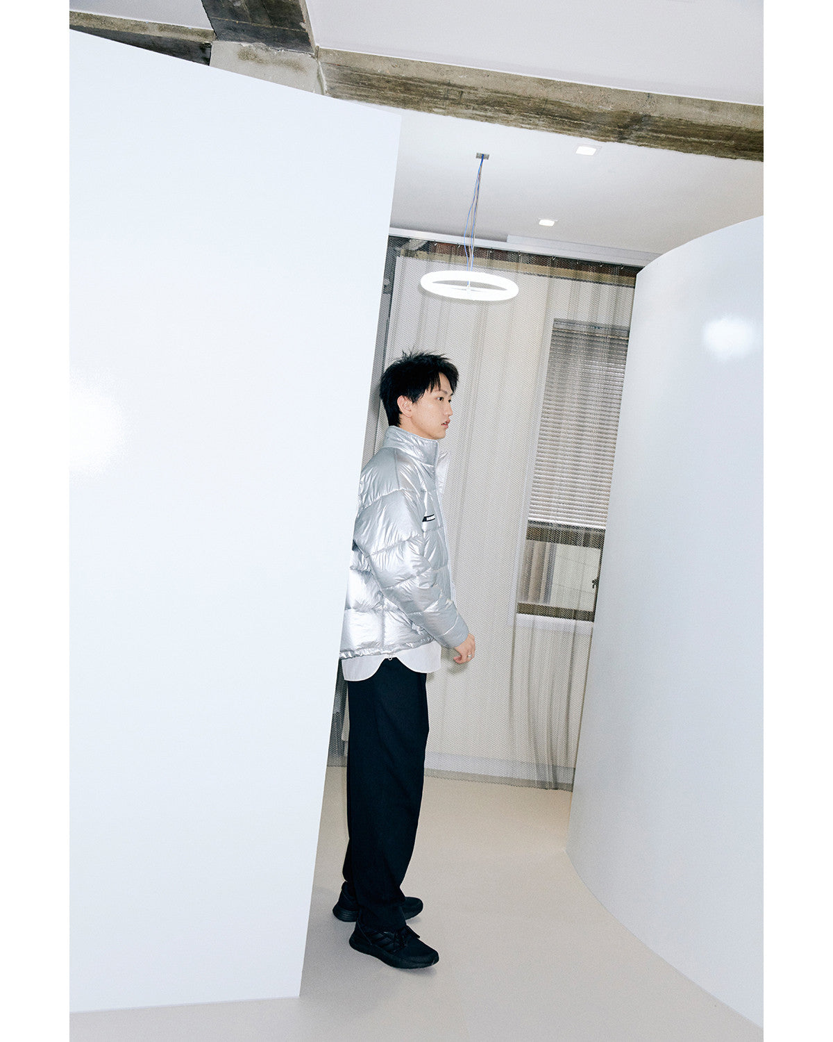 FOIL REVERSIBLE PADDING JACKET / SILVER