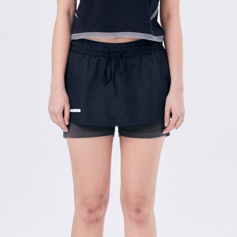 MICRO MESH SKIRT PANTS / NAVY - HALOMINIUM  할로미늄 - CAVA LIFE