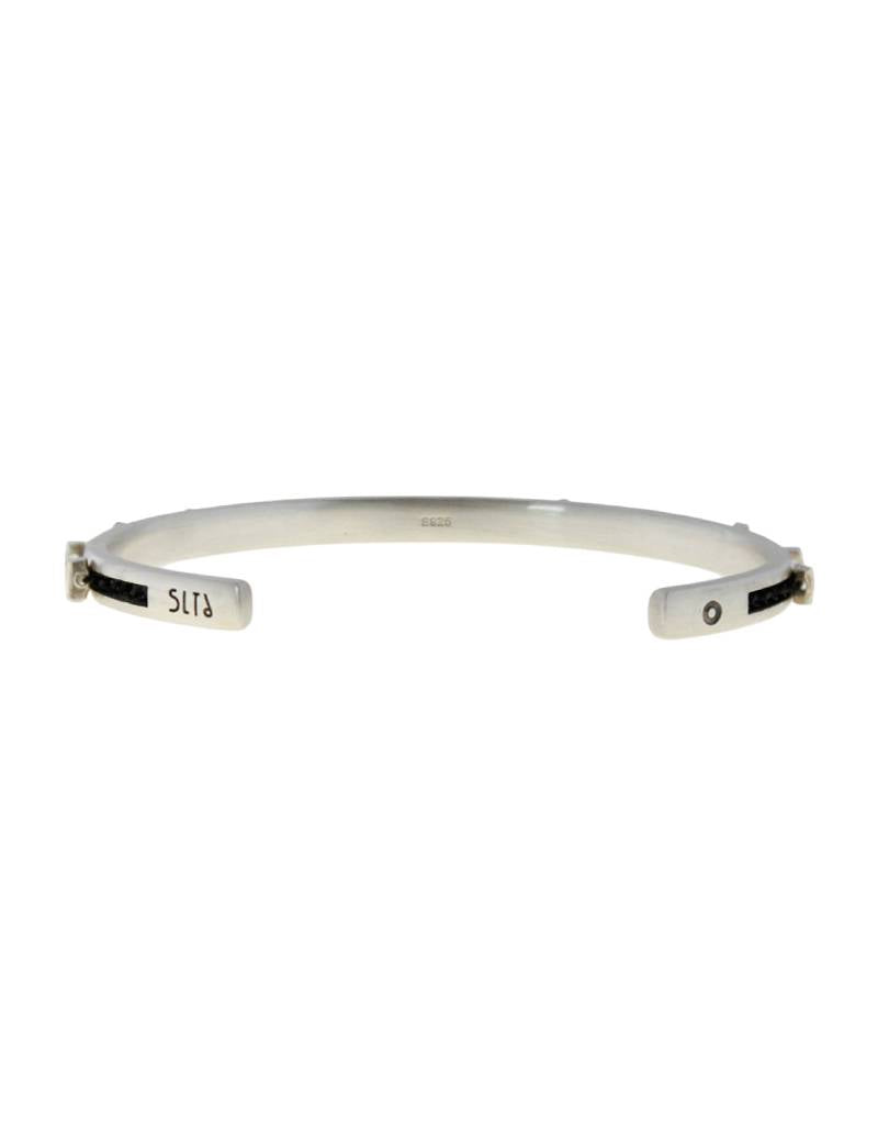 silver sticks crochet bangle