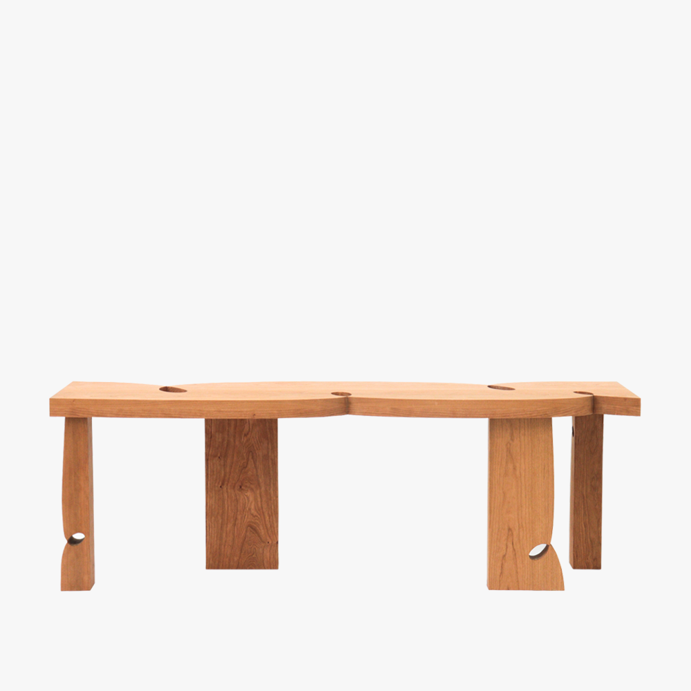 Curly Bench 001 | Cherry