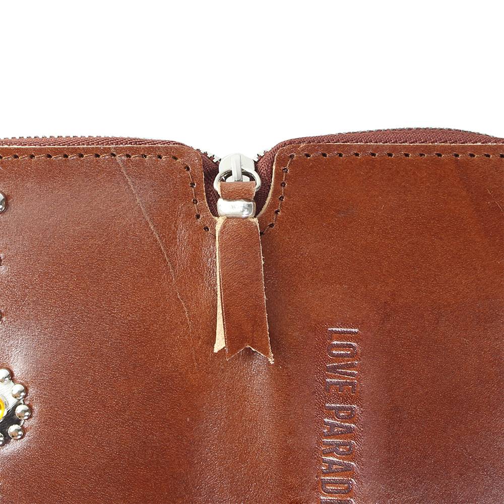 STUD WALLET - Brown