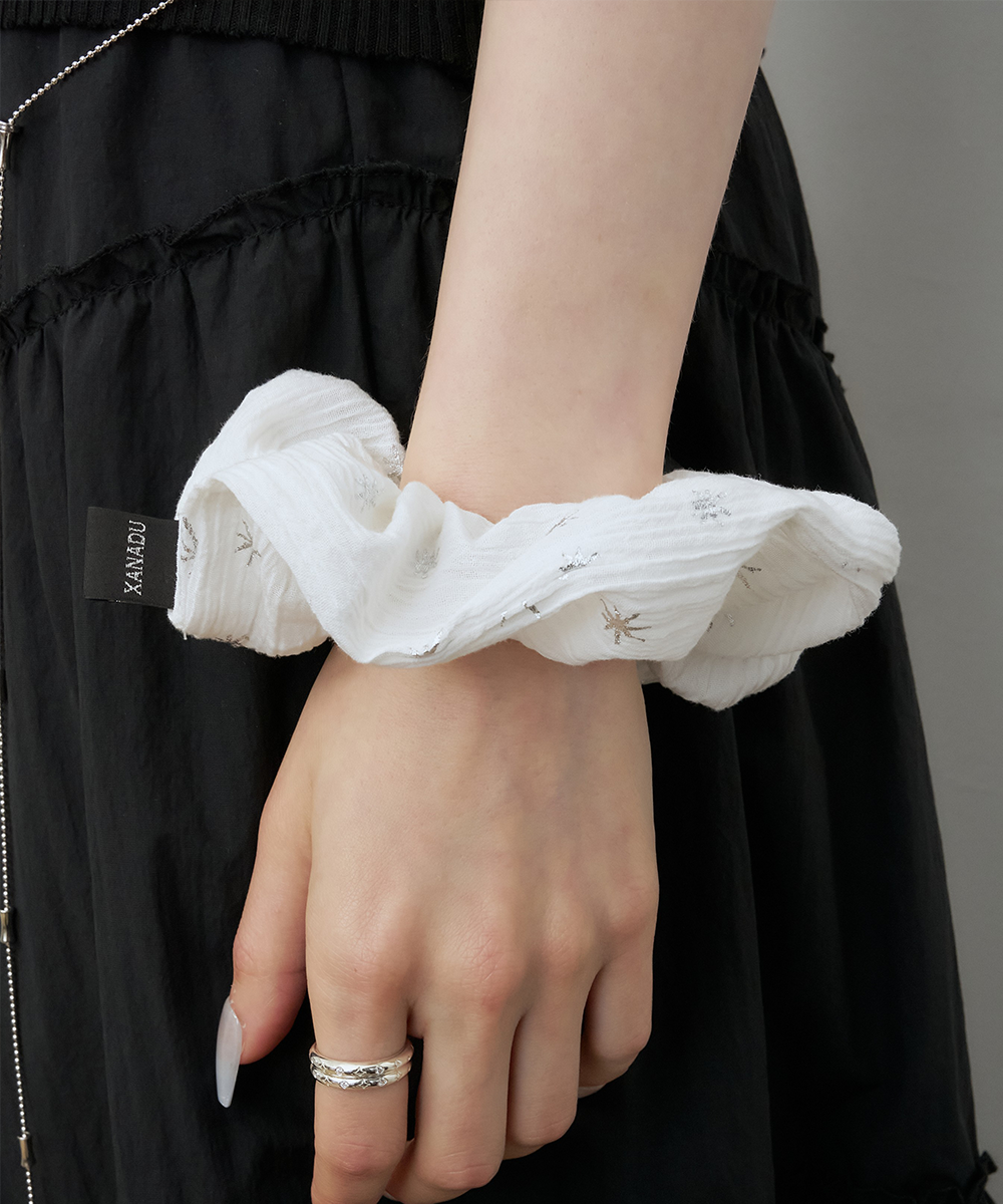 SPARKLE SCRUNCHIE_WHITE