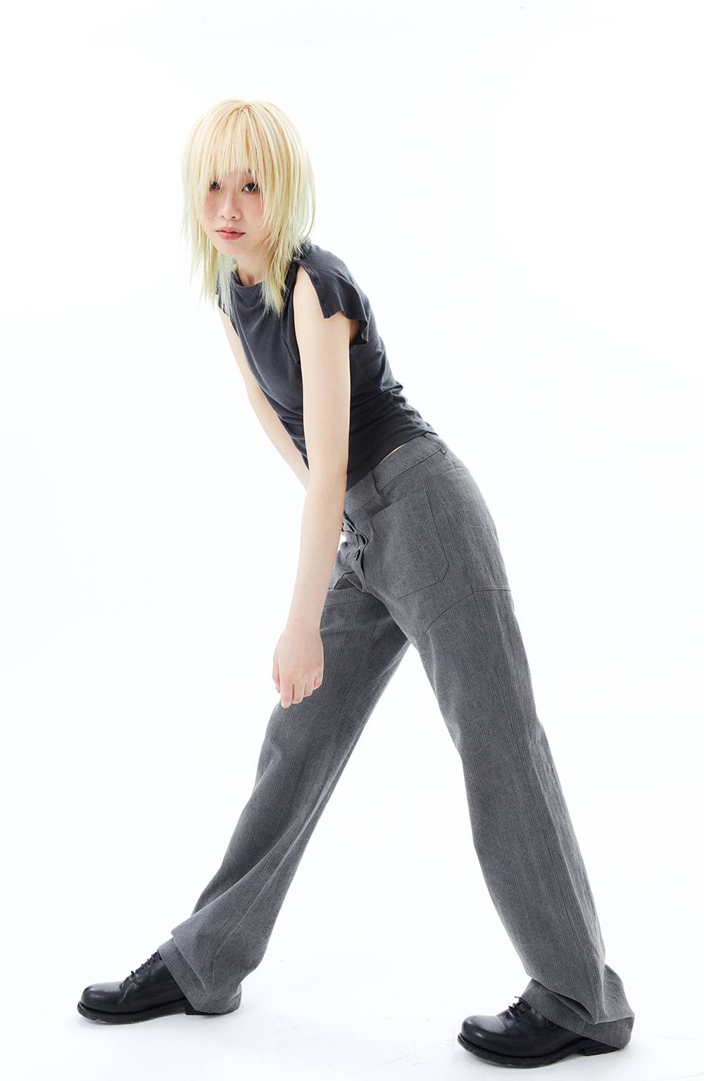 STRIPE BOOTSCUT / GRAY