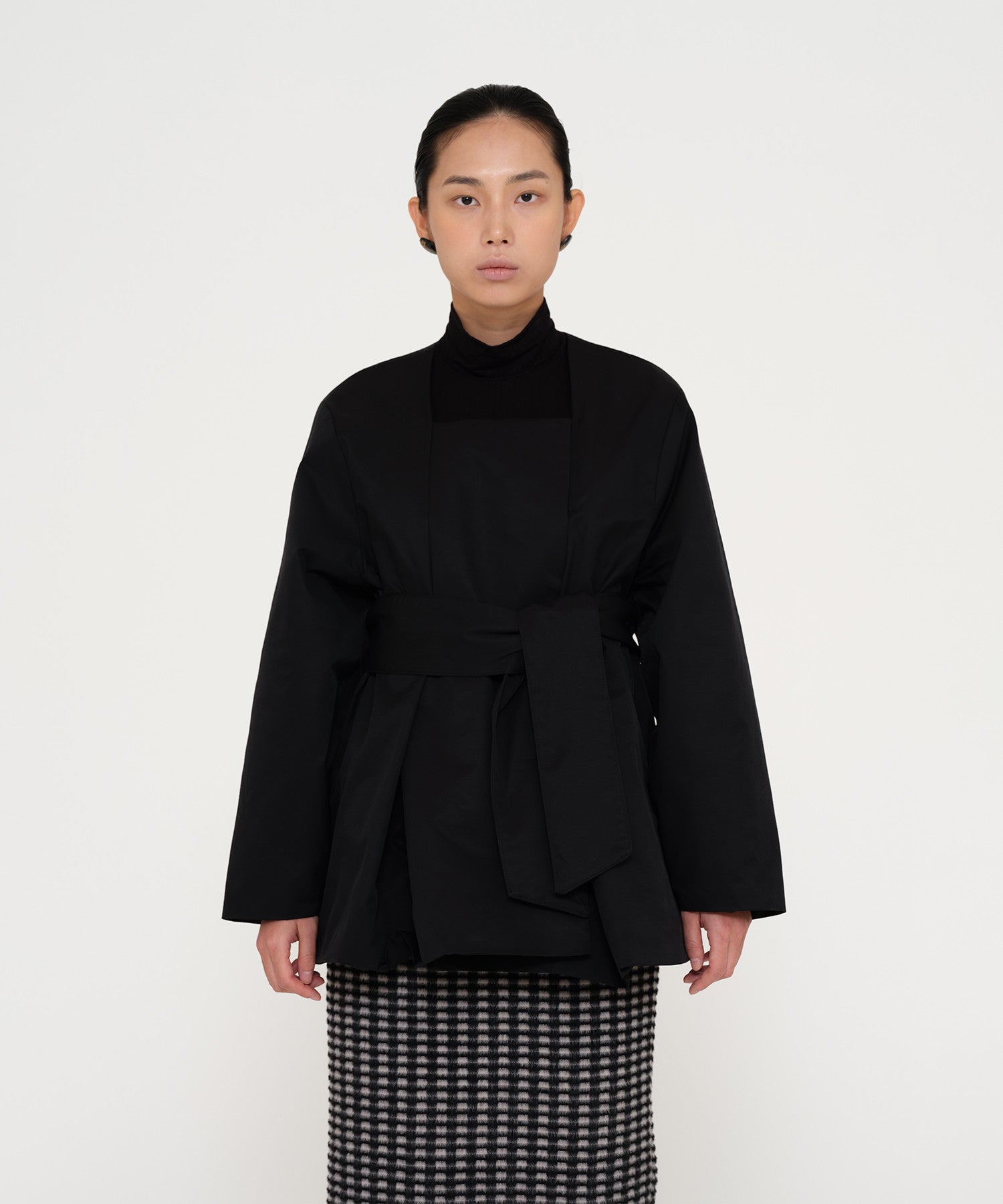 두루마기 하프 패딩 코트 (black) - komok 고목 - CAVA LIFE