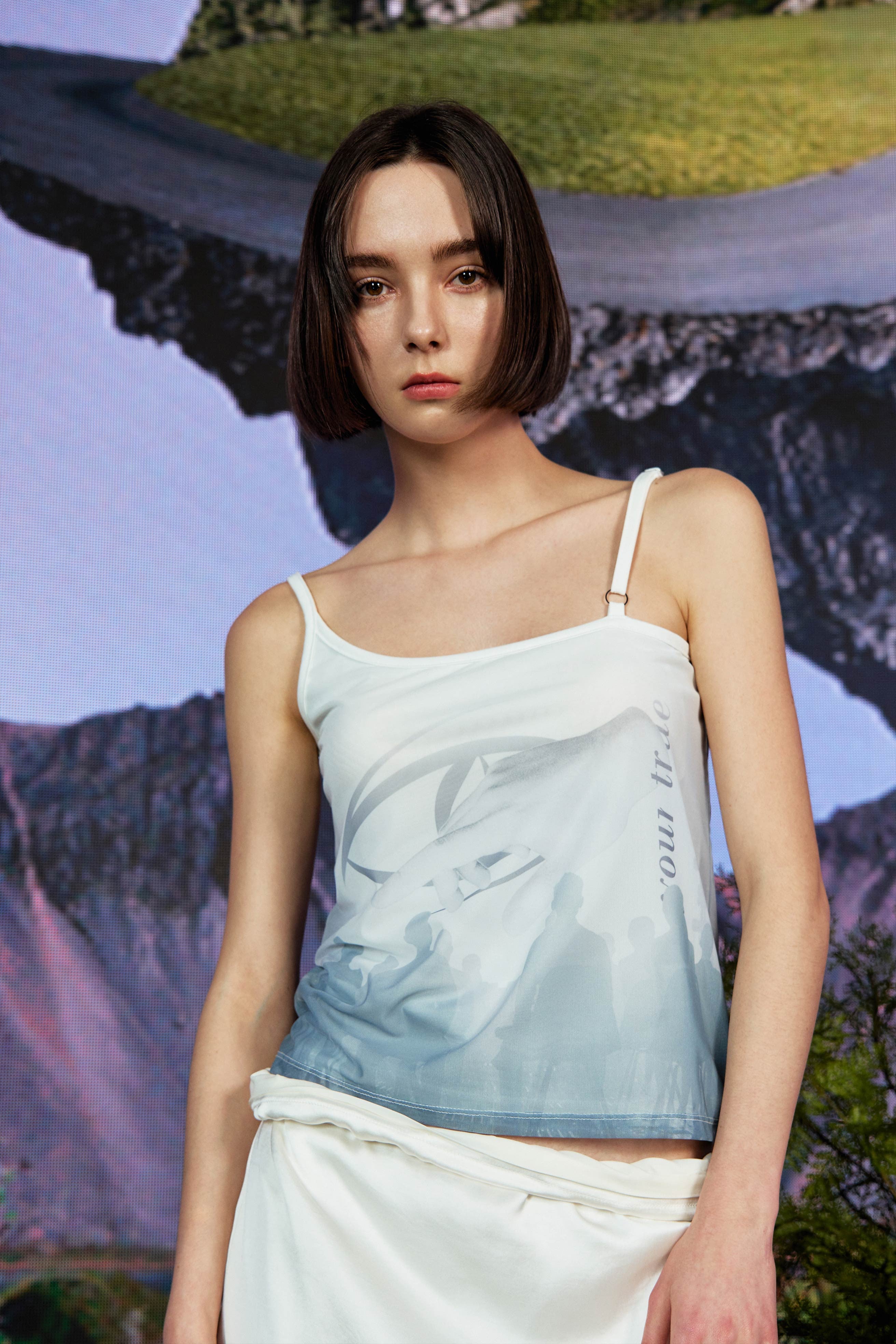 Grandstand Noodle Strap Top WHITE - KATER 카터 - CAVA LIFE