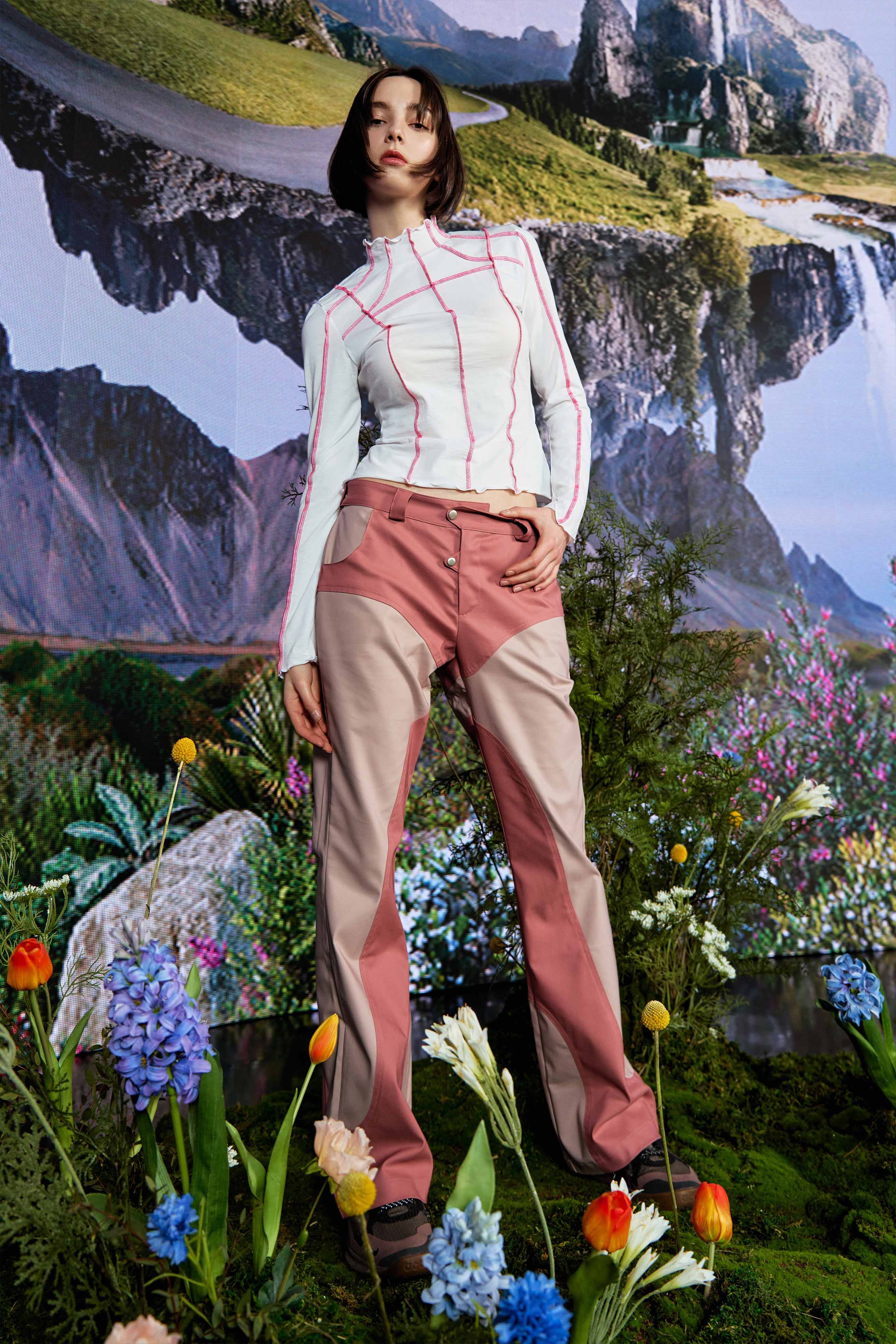 Body Sculpture Semi Bootcut Pants PINK - KATER 카터 - CAVA LIFE