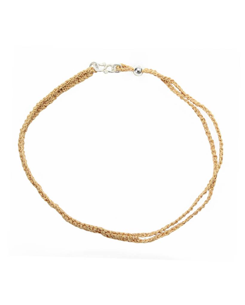 crochet choker/ beige