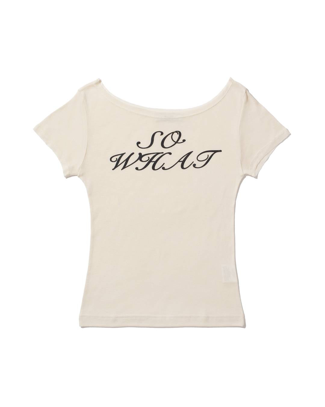 SO WHAT Half Sleeve T-shirt (CREAM)