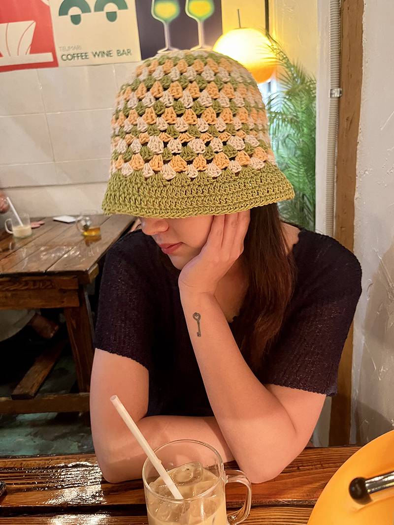 KATE BUCKET HAT 케이트 니트 버킷햇 - Green