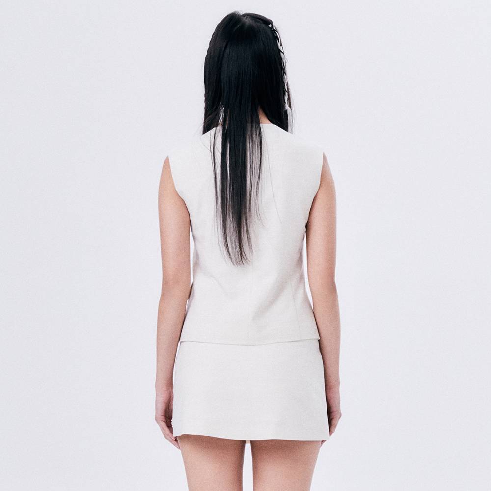 SUMMER WOOL VEST / ECRU - HALOMINIUM  할로미늄 - CAVA LIFE