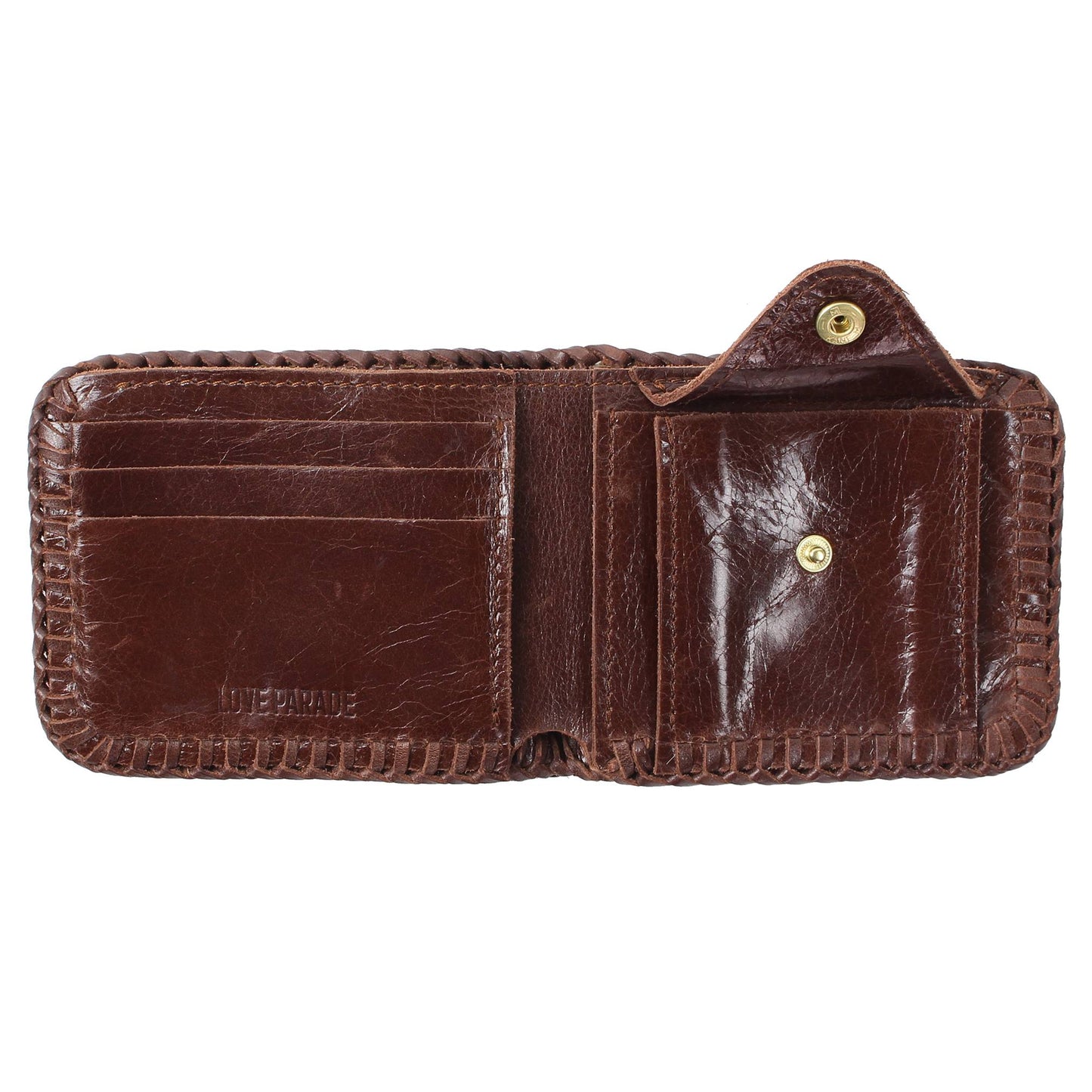 BIFOLD WALLET(Unborn Calf-skin) - Orange stripe - LOVE PARADE 러브퍼레이드 - CAVA LIFE