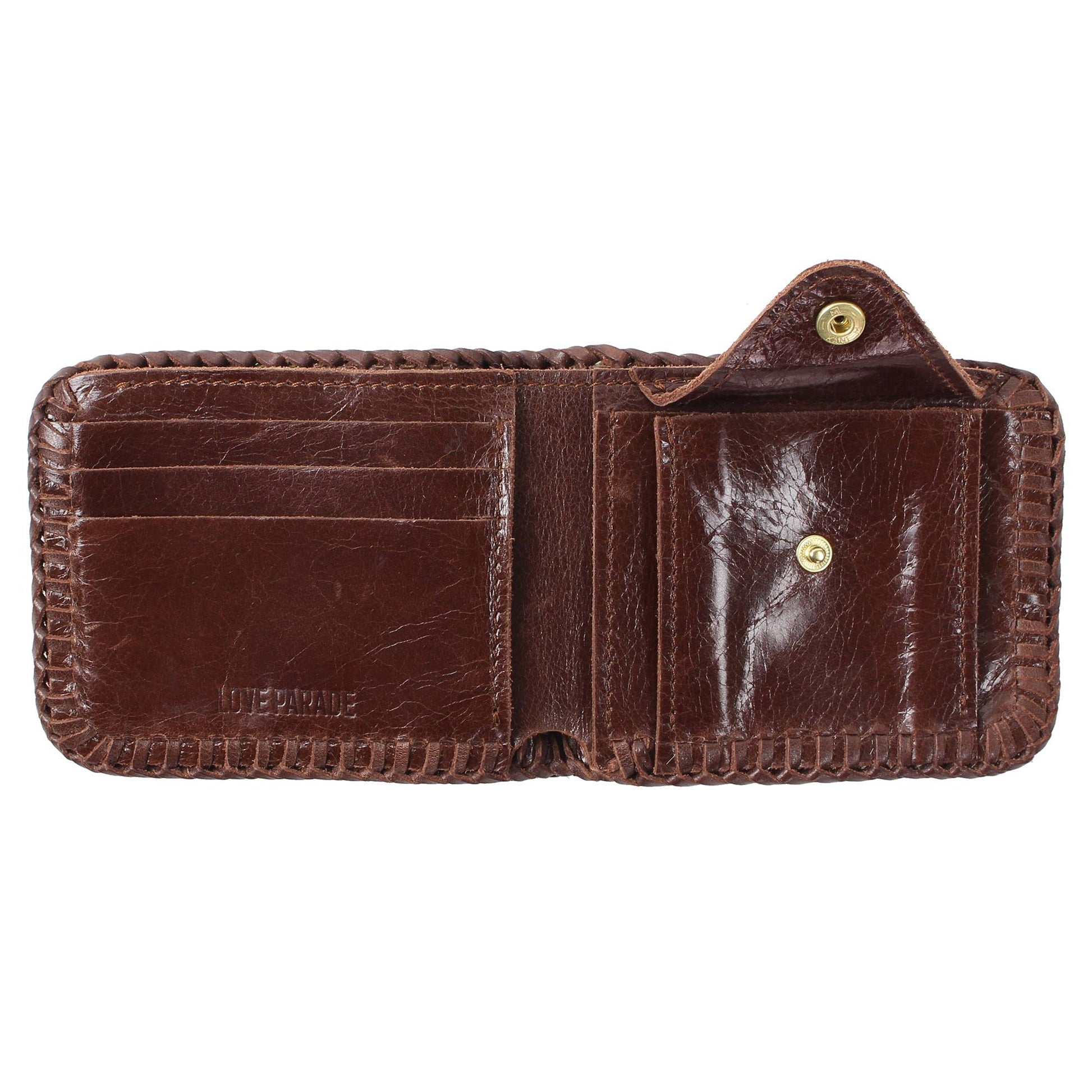 BIFOLD WALLET(Unborn Calf-skin) - Orange stripe - LOVE PARADE 러브퍼레이드 - CAVA LIFE