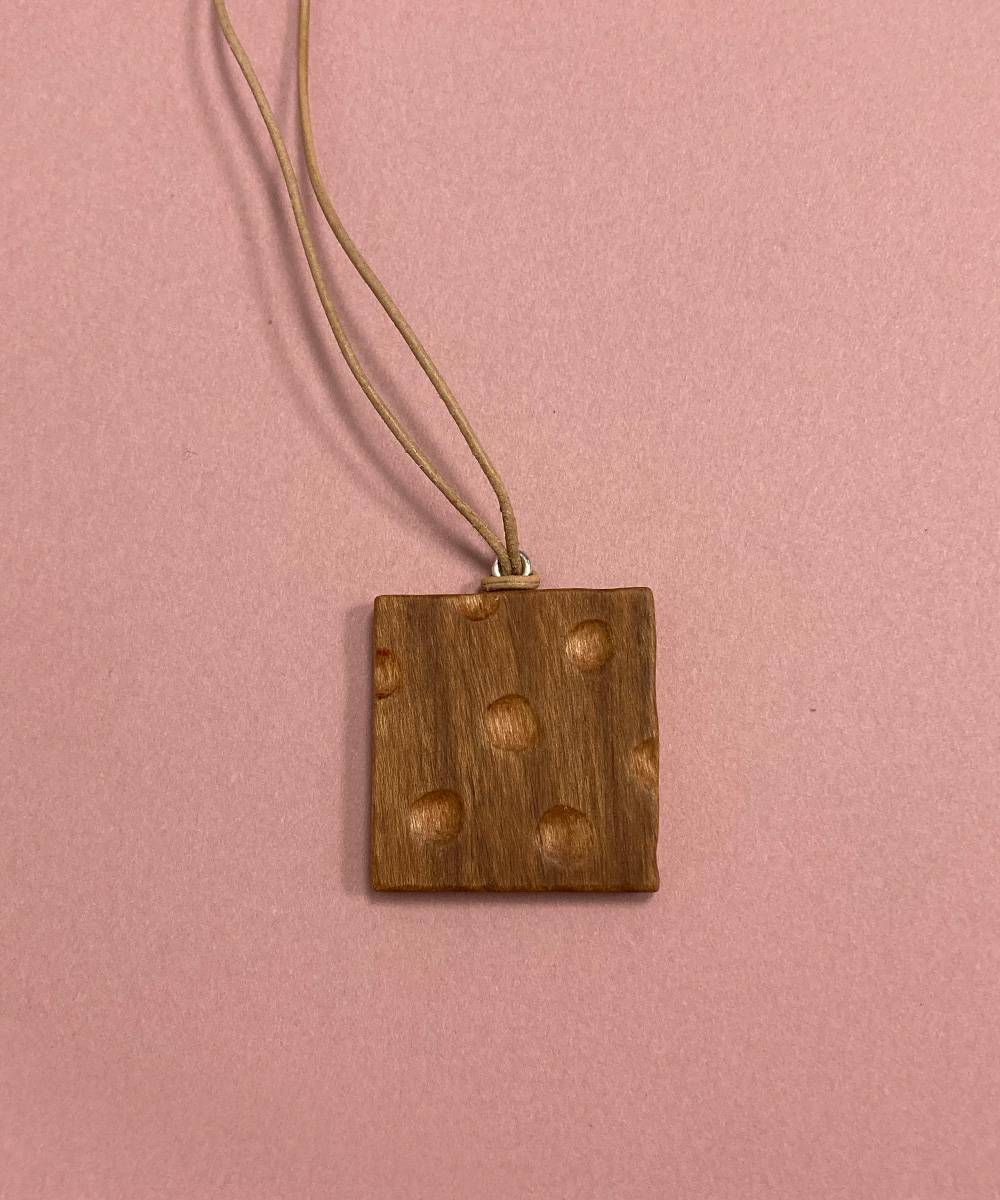 [One&Only] Drawing Pendant Series 우든 팬던트 - 도트스퀘어