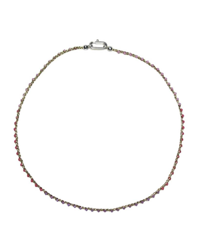 pharaoh salts metallic crochet necklace