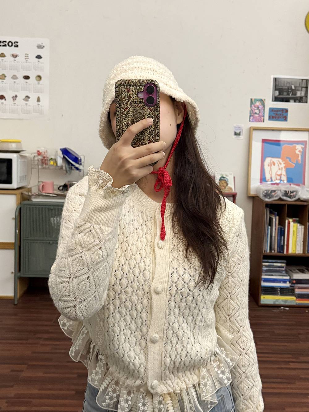 TEDDY BUCKET HAT 테디 니트 버킷햇 - Ivory