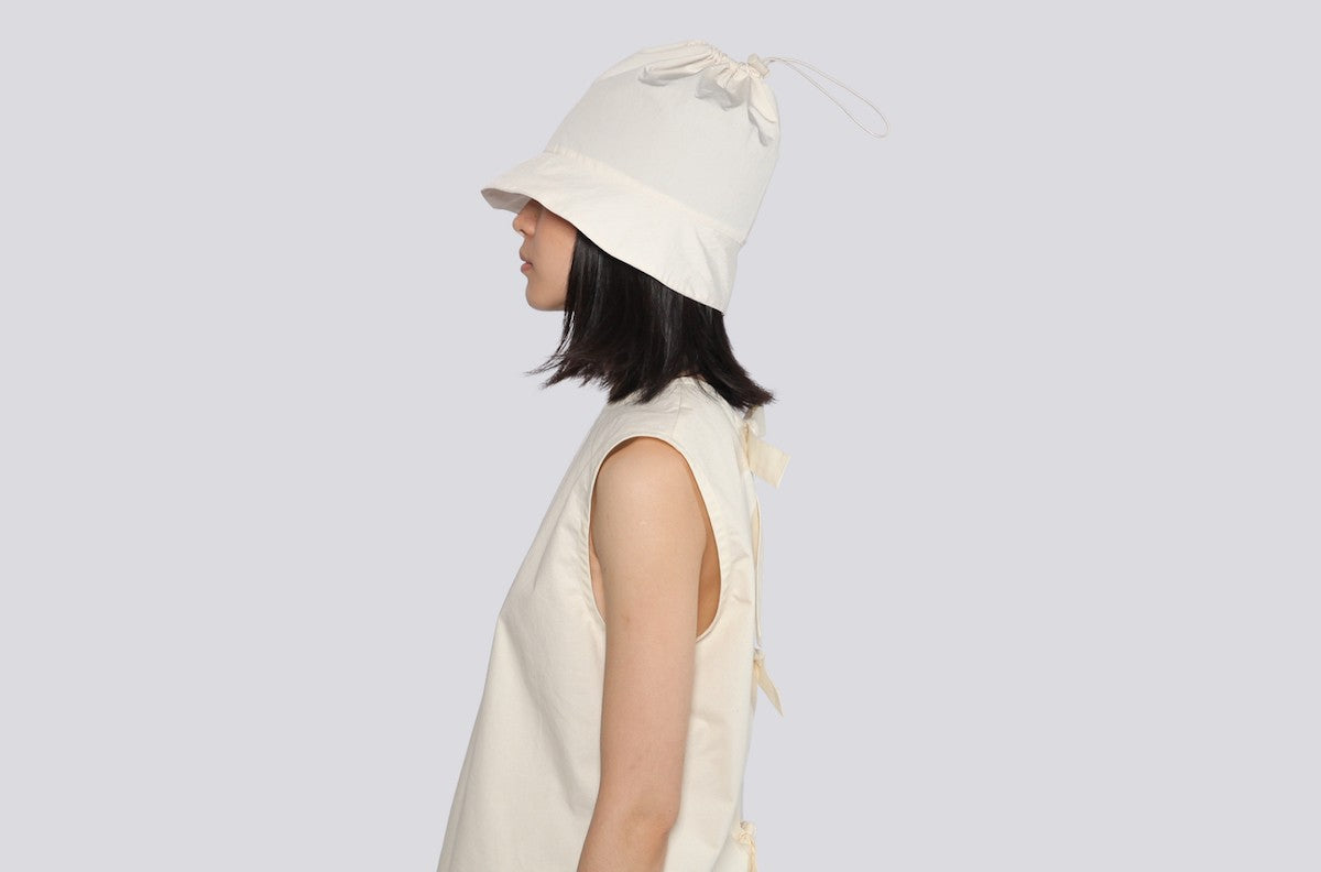 STRING BUCKET HAT / ECRU - HALOMINIUM  할로미늄 - CAVA LIFE