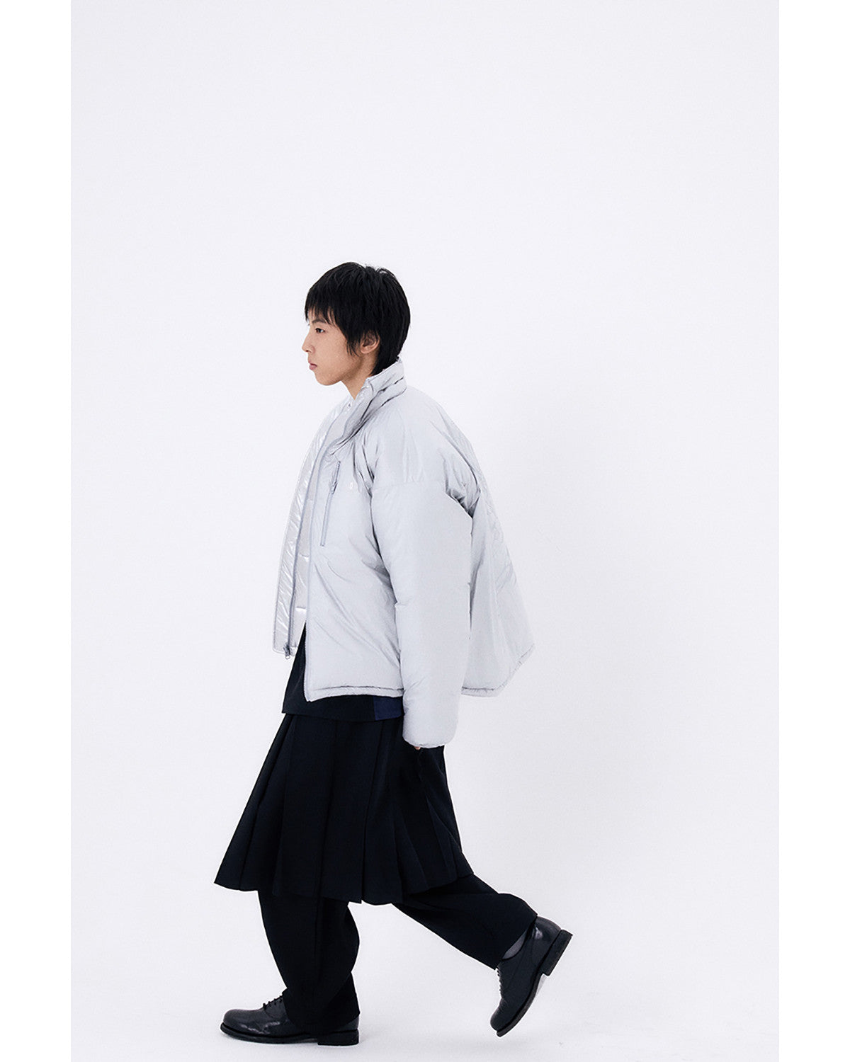 FOIL REVERSIBLE PADDING JACKET / SILVER