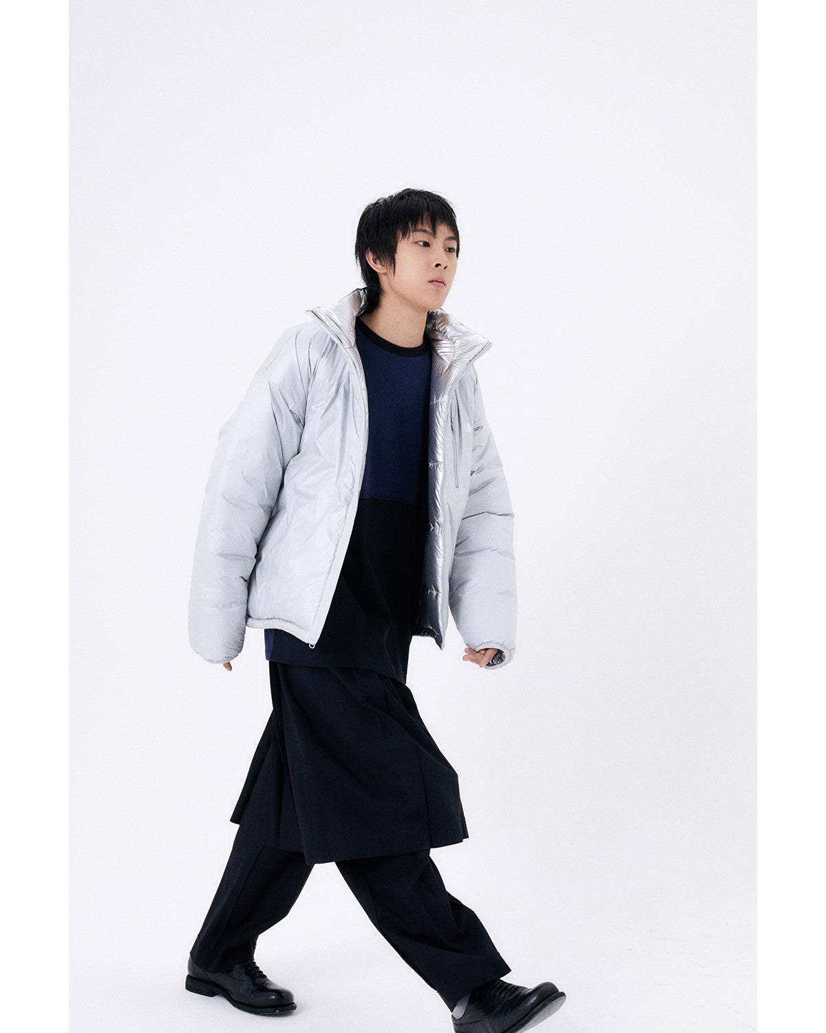 미디 플리츠 랩 스커트 2 / 블랙 - HALOMINIUM  할로미늄 - CAVA LIFE