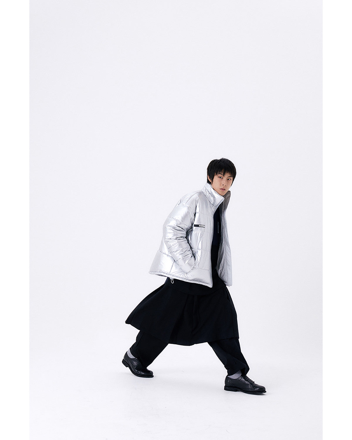 FOIL REVERSIBLE PADDING JACKET / SILVER