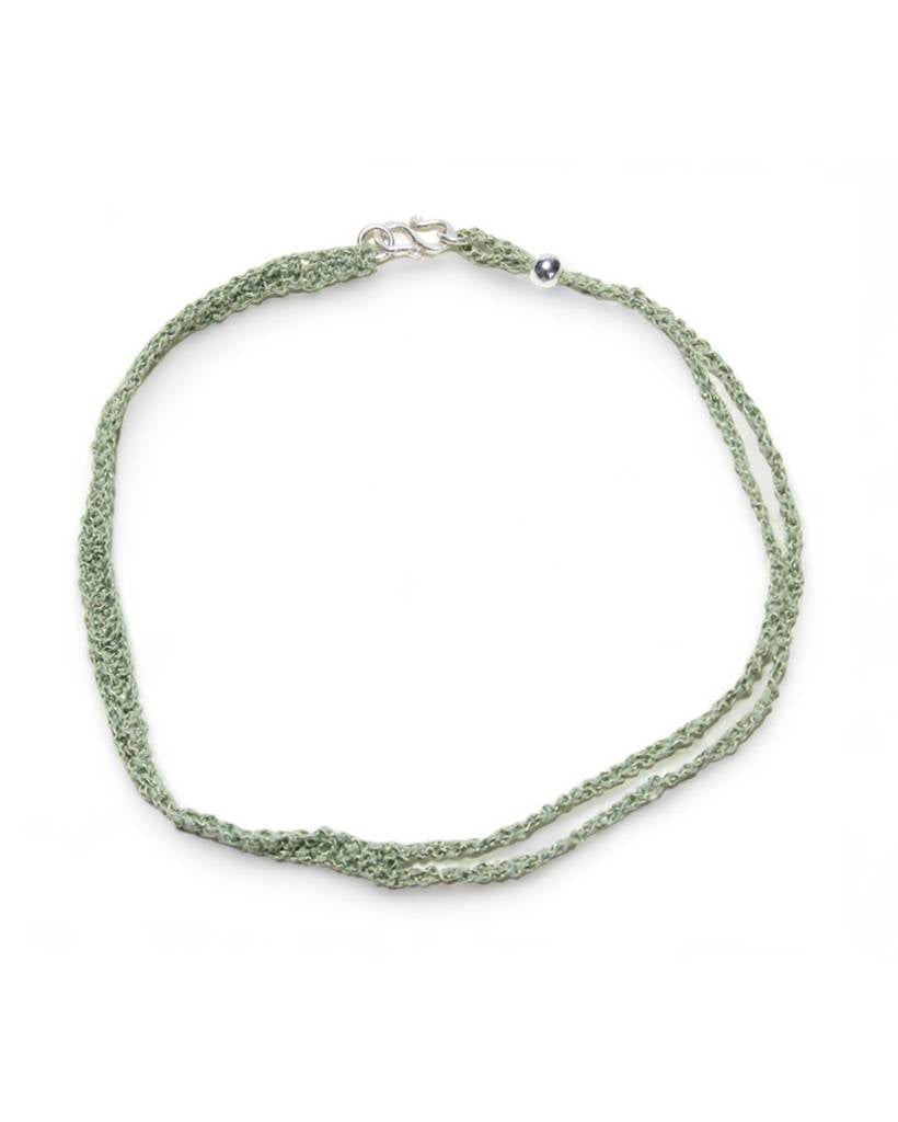 crochet choker/ khaki