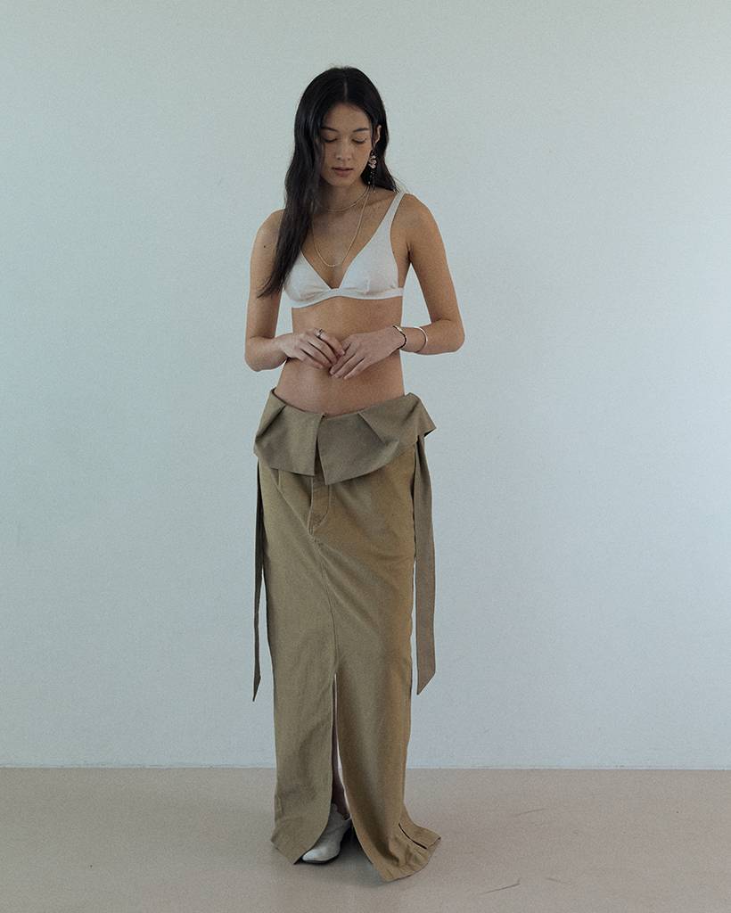 dim soluna metallic crochet earring