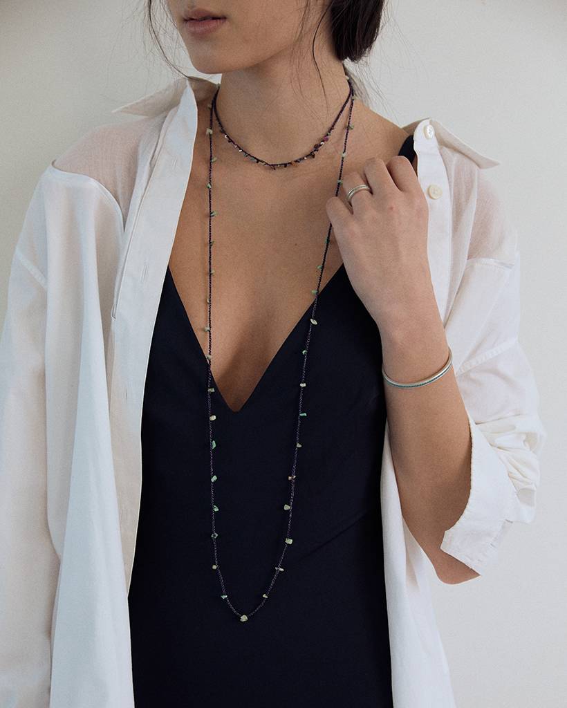 crochet bangle/ cerulean blue