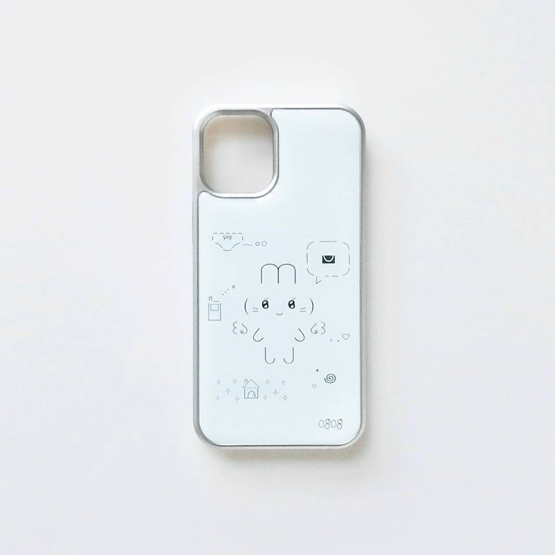 pure bunny emoji phonecase (silver)