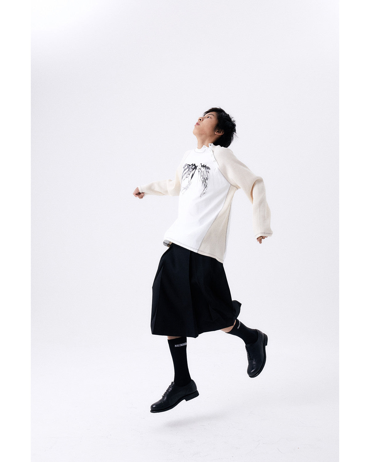 미디 플리츠 랩 스커트 2 / 블랙 - HALOMINIUM  할로미늄 - CAVA LIFE