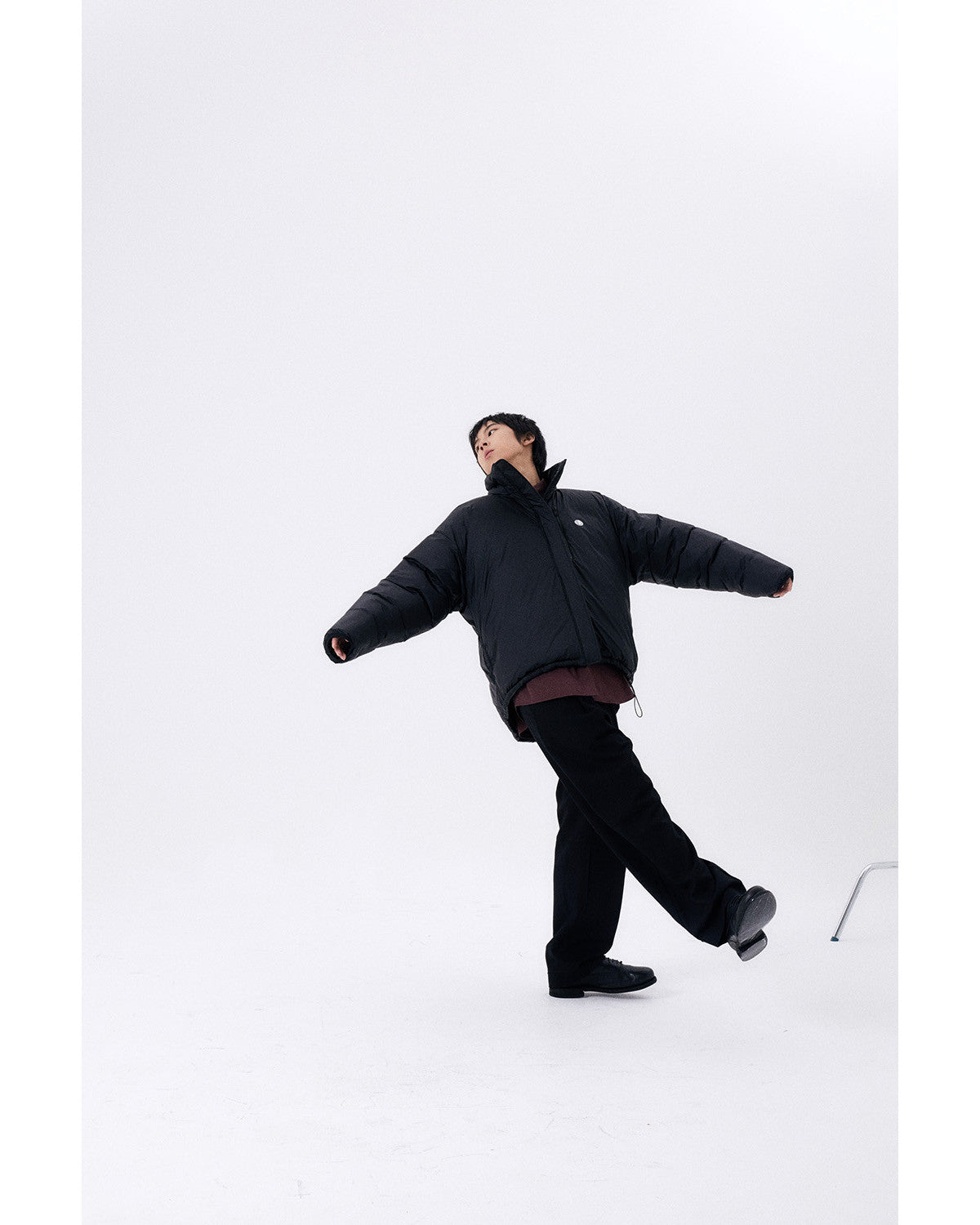 フォイルリバーシブルパディングジャケット/ブラック