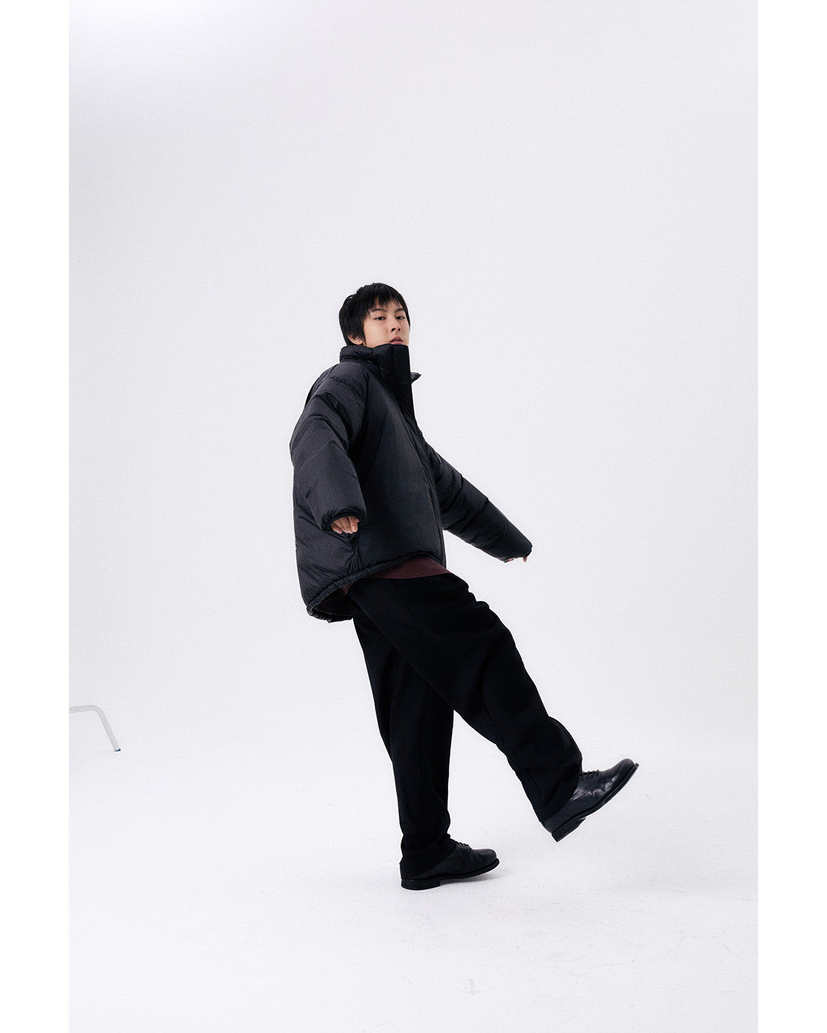 フォイルリバーシブルパディングジャケット/ブラック