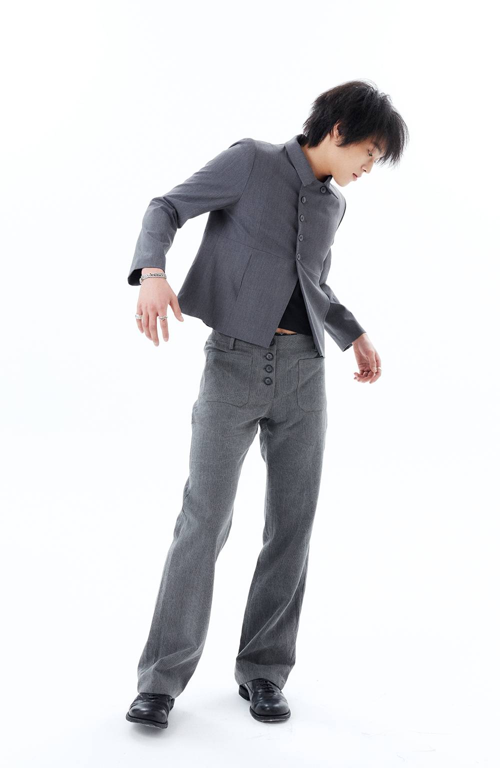 STRIPE BOOTSCUT / GRAY