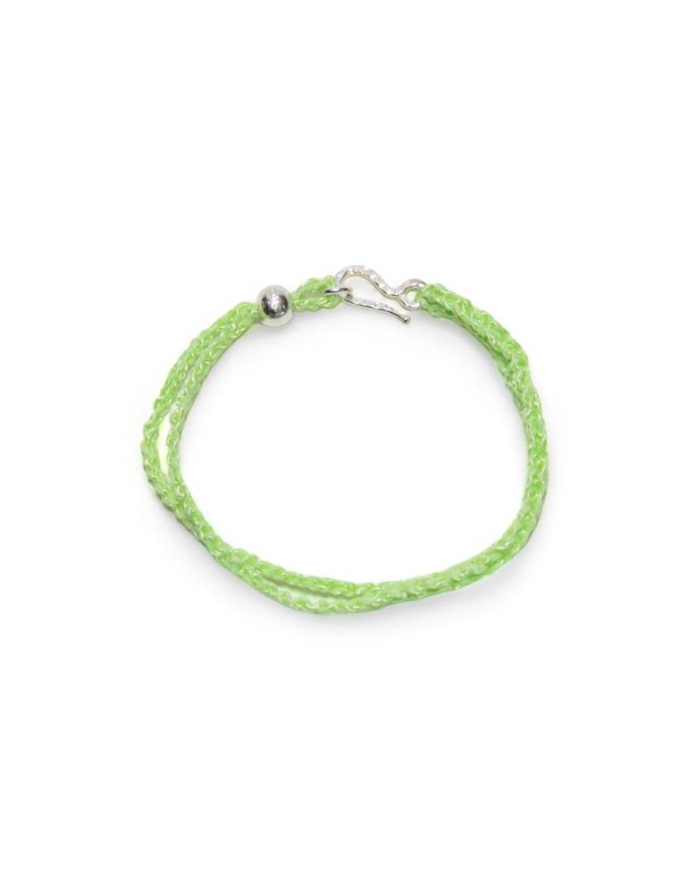 crochet bracelet/ lime