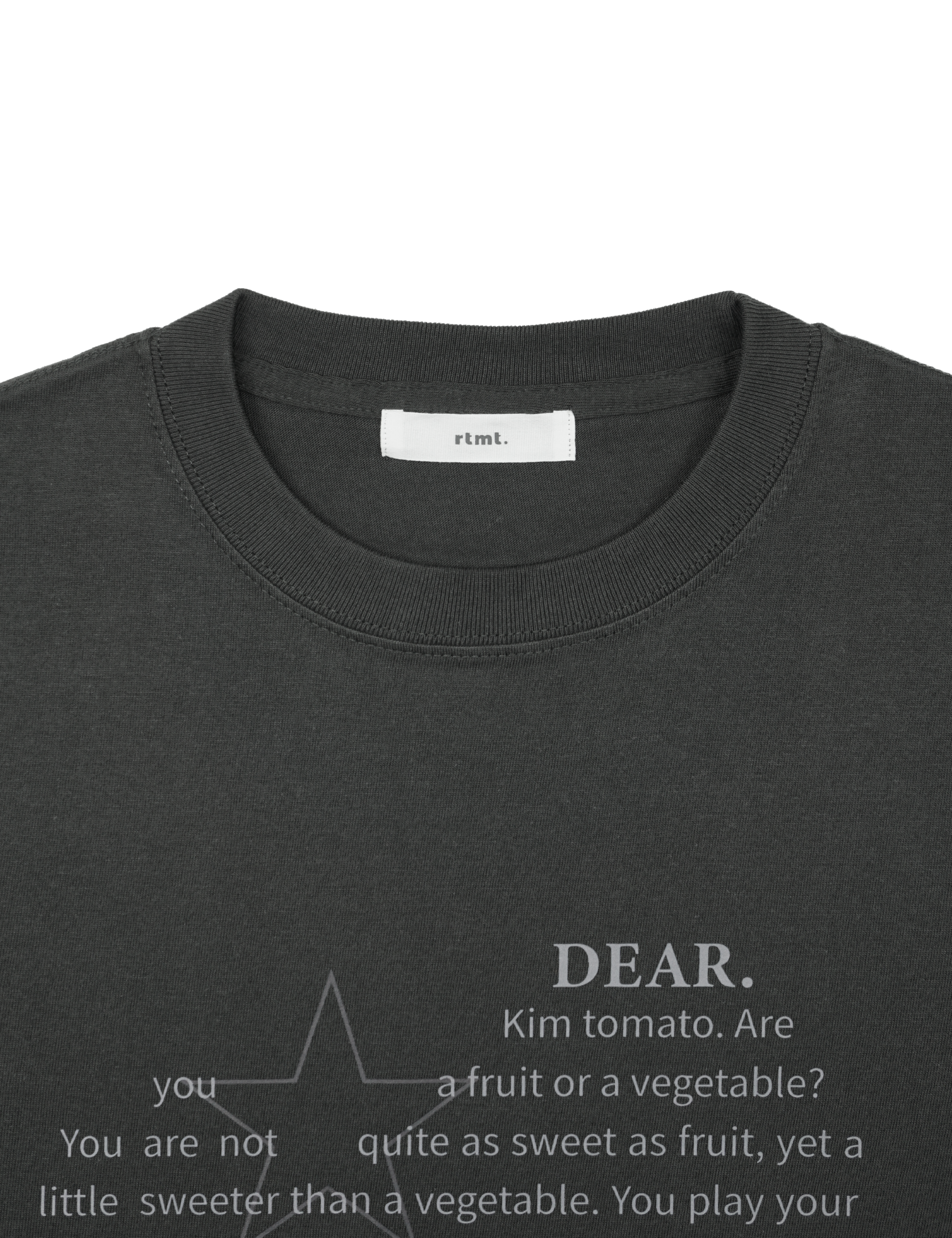 HEART LETTERING T-SHIRTS [CHACOAL]